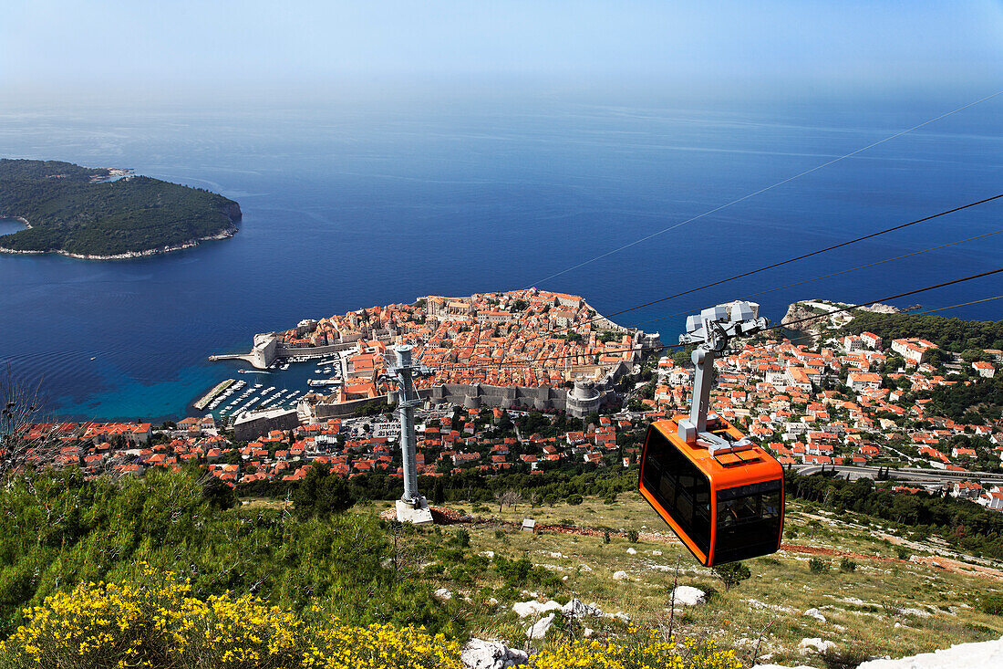 Luftseilbahn, Altstadt, Dubrovnik, Dubrovnik Neretva, Dalmatien, Kroatien