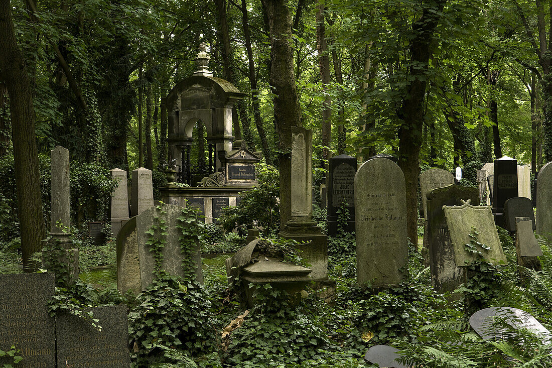 Jüdischer Friedhof, Berlin-Weissensee, Er gilt als der größte erhaltene jüdische Friedhof Europas, Berlin, Deutschland, Europa