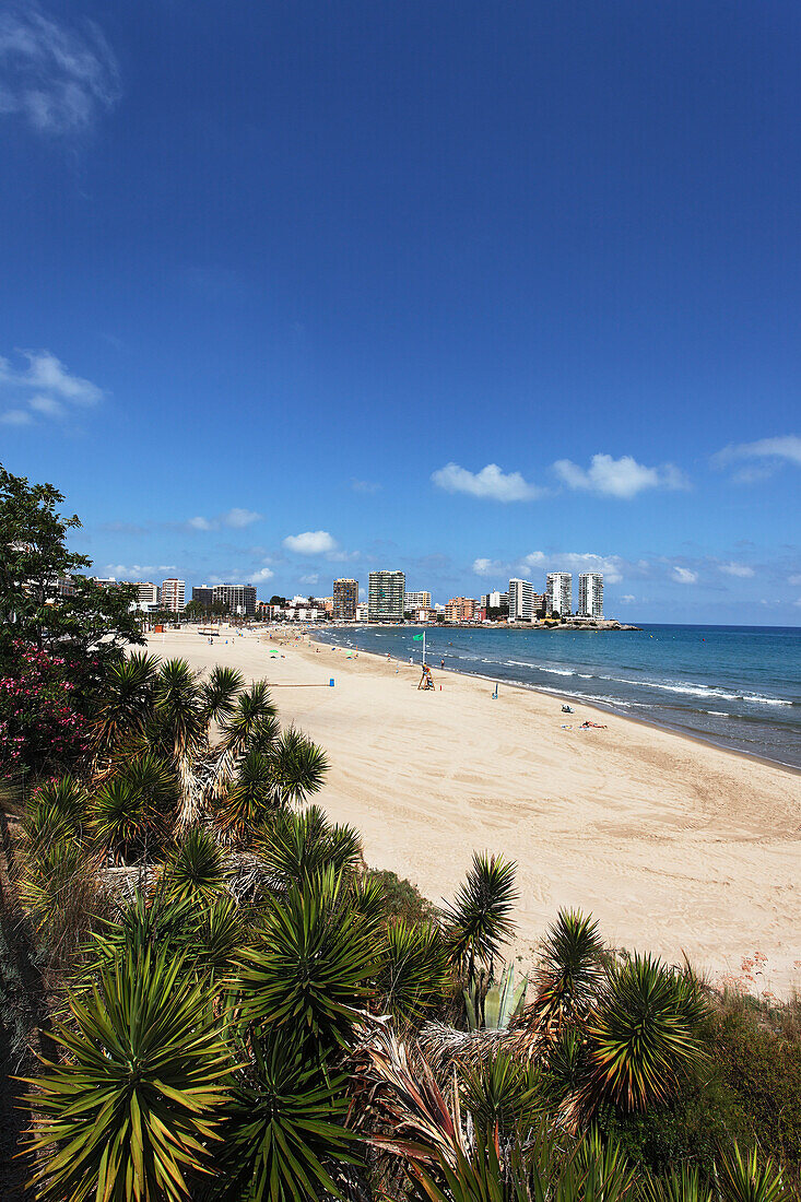 Sandstrand, Oropesa del Mar, Costa del Azahar, Provinz Castellon, Spanien