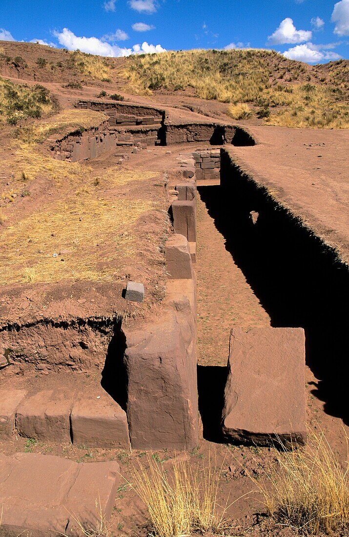 Tiwanaku ruins, Akapana, Bolivia