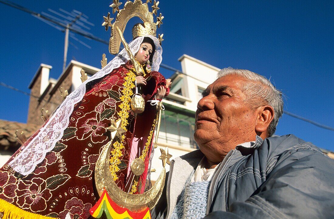 Fiesta de la Virgen de Copacabana Copacabana Departamento de la Paz Bolivia