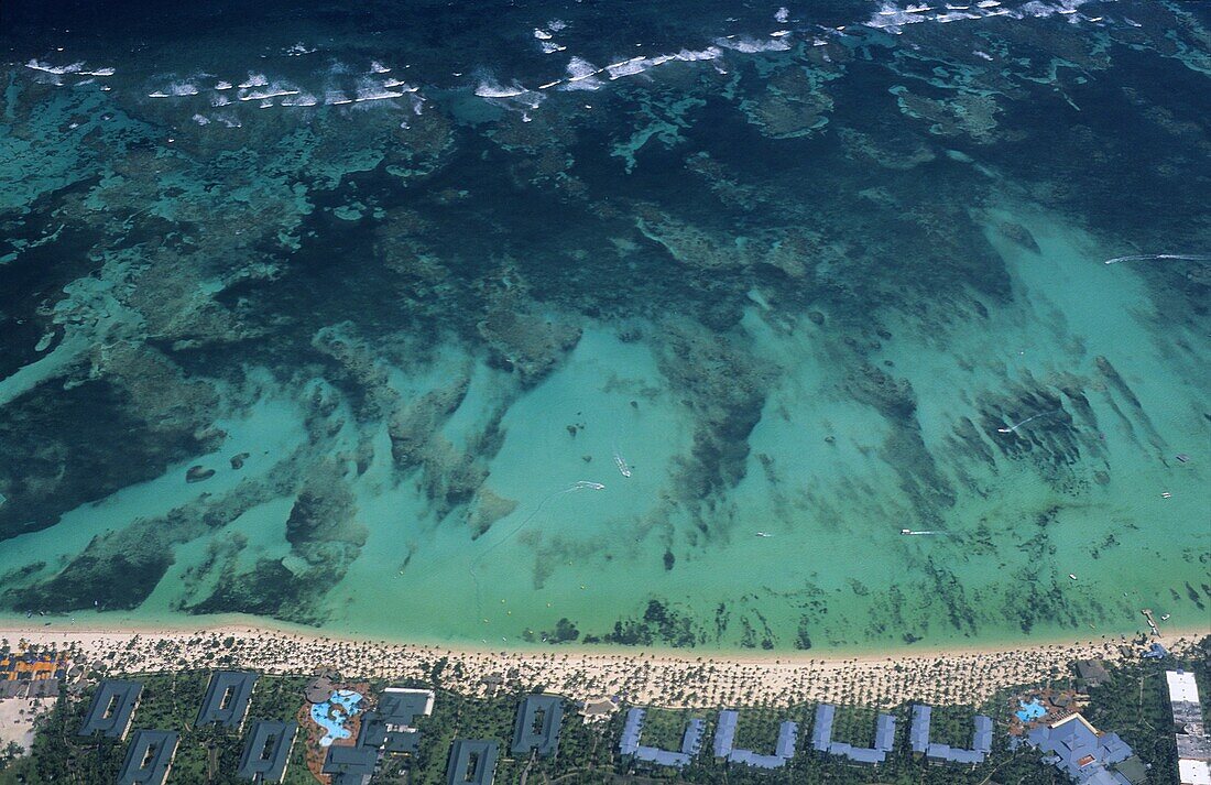 Aerial view of Altagracia East coast Dominican Republic