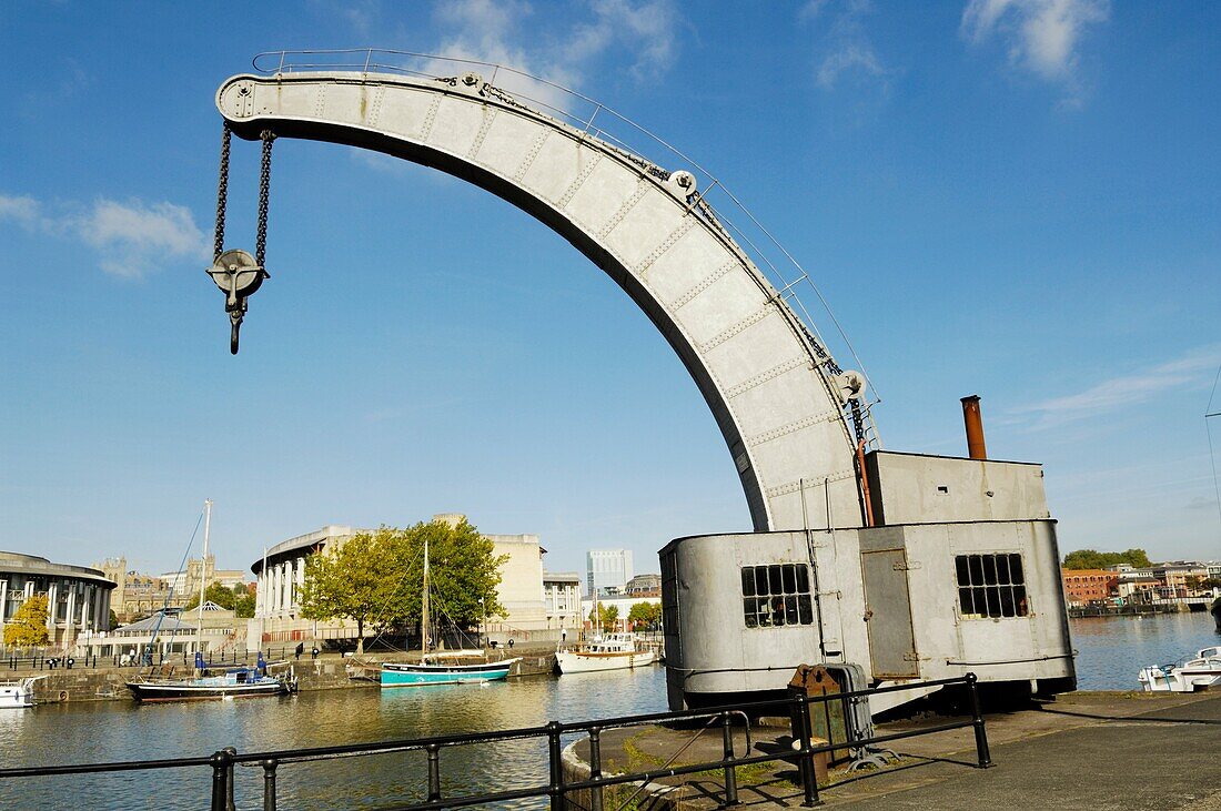 The sole surviving Fairbairn Steam Crane at Bristol's Floating Harbour, England, United Kingdom