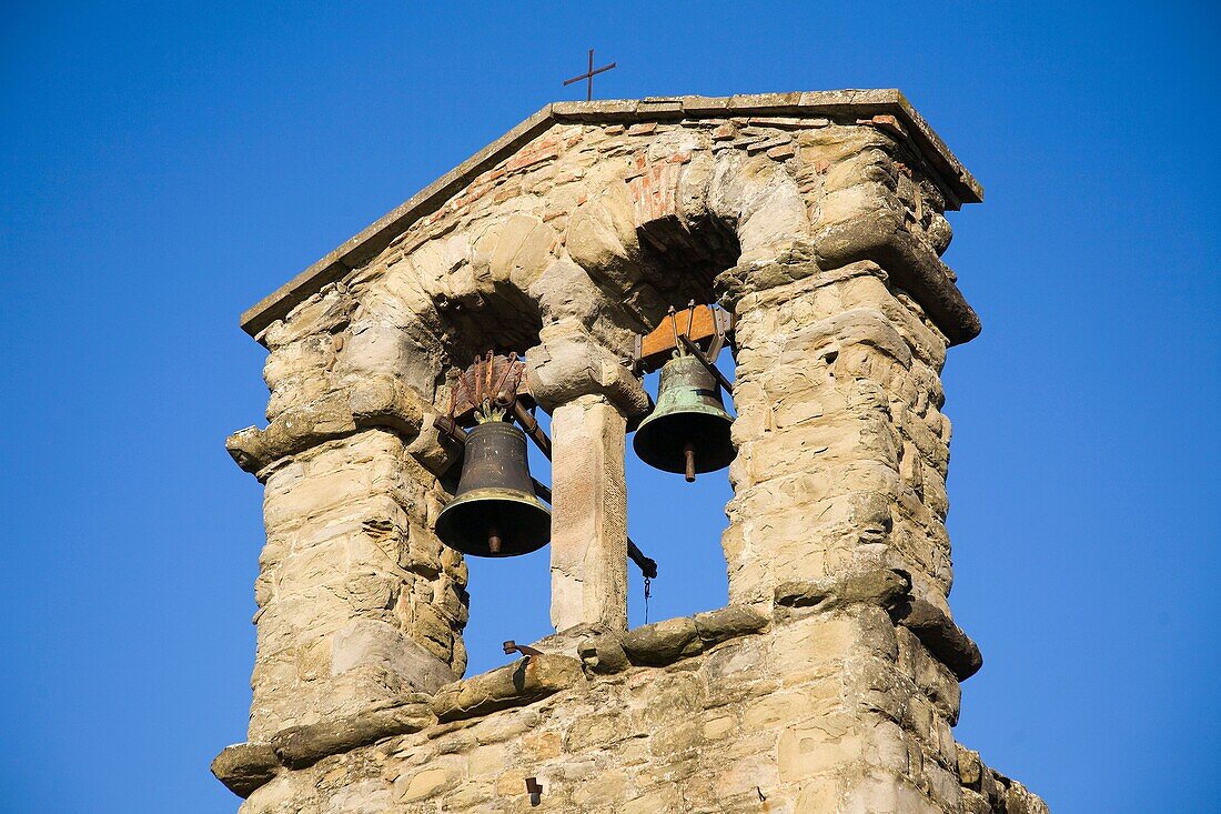 europe, italy, tuscany, cortona, st christopher church, bells