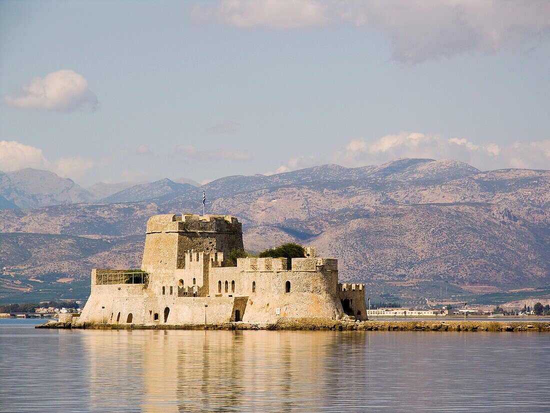 europe, greece, peloponnese, nafplio, fortress of boutzi