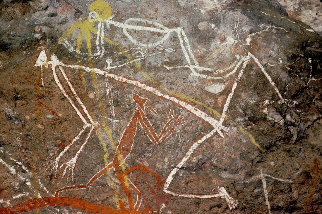 Aboriginal rock art, Nourlangie Rock, Kakadu, Northern Territory