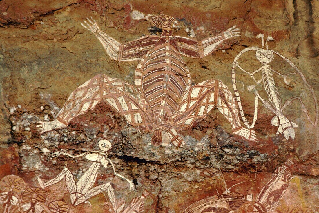 Aboriginal rock art, Nourlangie Rock, Kakadu, Northern Territory