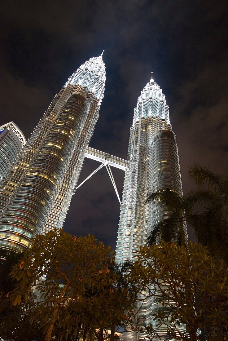 The Petronas twin towers in Kuala Lumpur