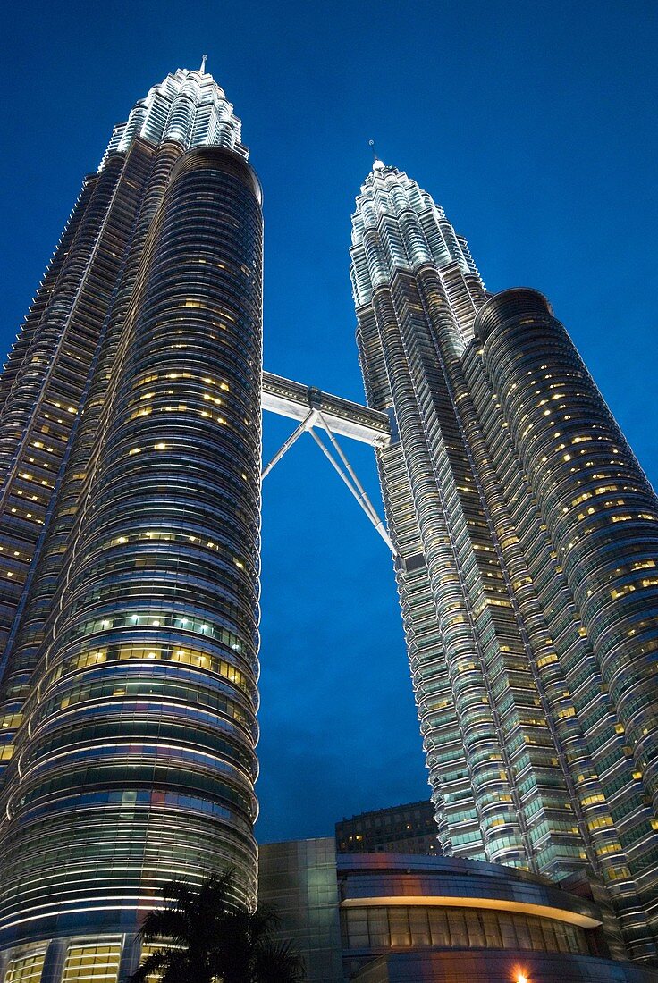 The Petronas twin towers in Kuala Lumpur