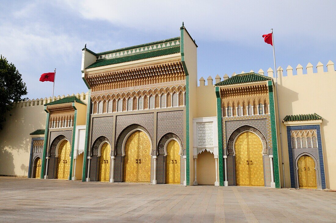 Dar el Makhzen, Royal palace Gates, Fez, Morocco, North Africa