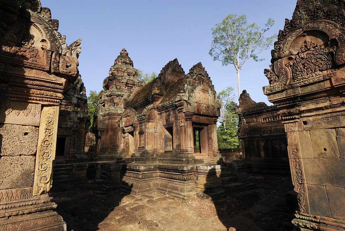 The inner sanctum of the Temple of Banteay Srei, Angkor, Cambodia