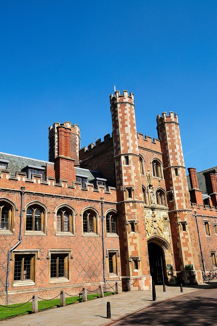St John's College Gatehouse, Cambridge, England, UK