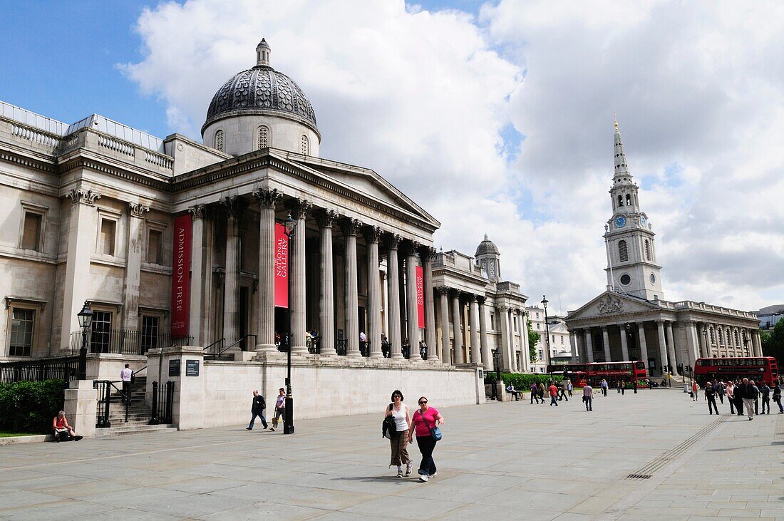 The National Gallery, Trafalgar Square, London, England, UK
