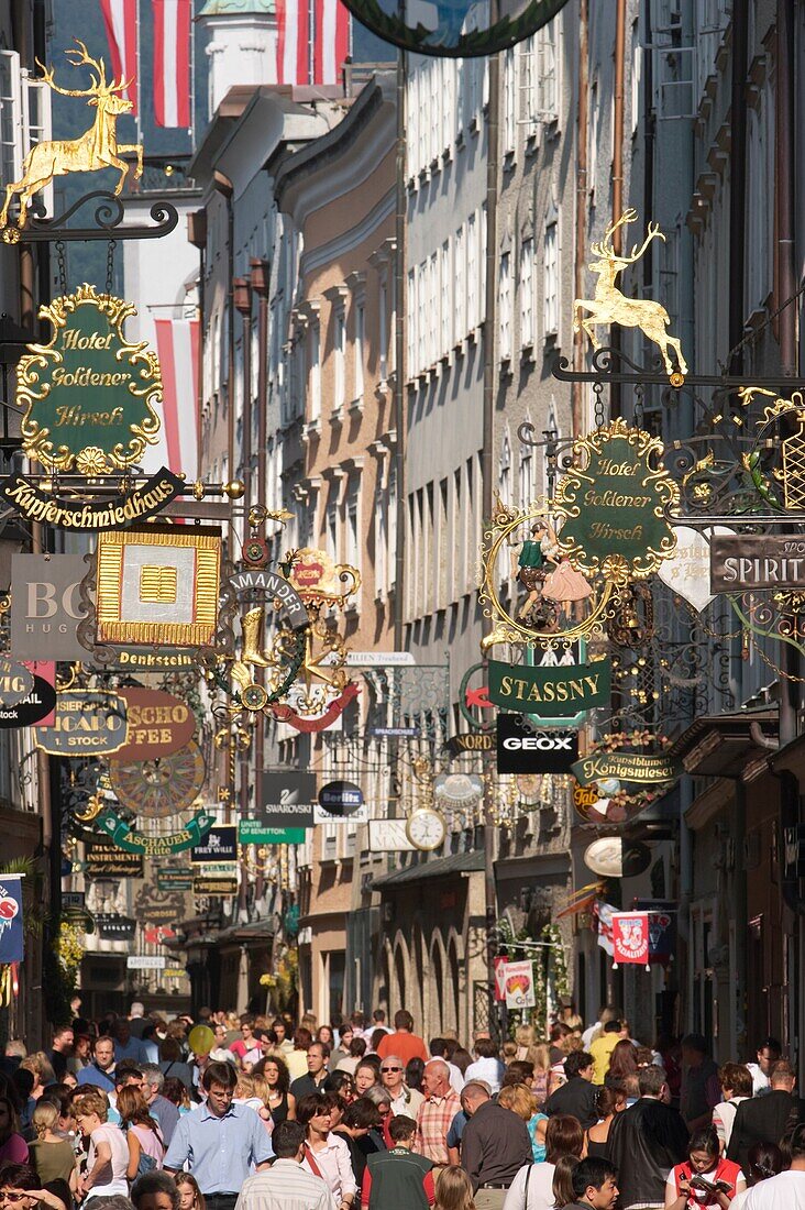 Getreidegasse street Salzburg, Austria