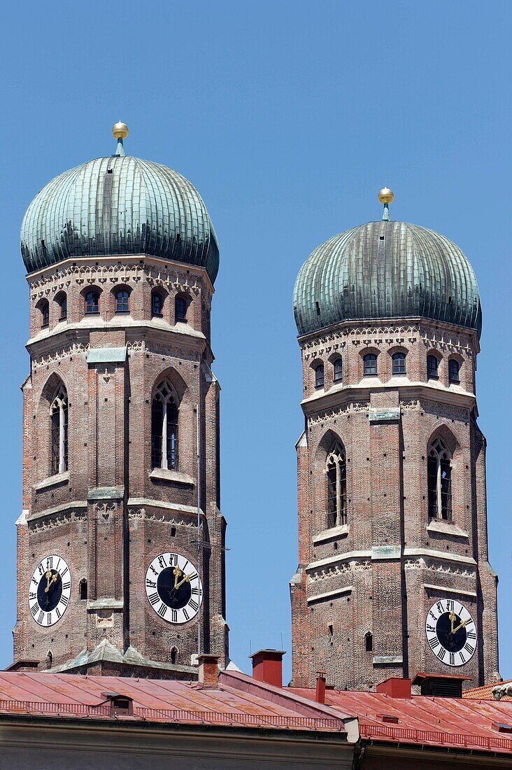Towers of Frauenkirche Munich, Bavaria, Germany