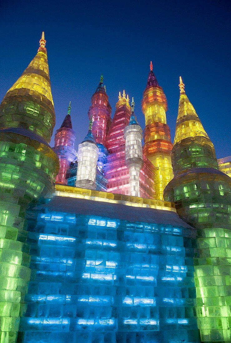 An ice sculpture at the Snow and Ice Sculpture Festival Harbin, Heilongjiang China