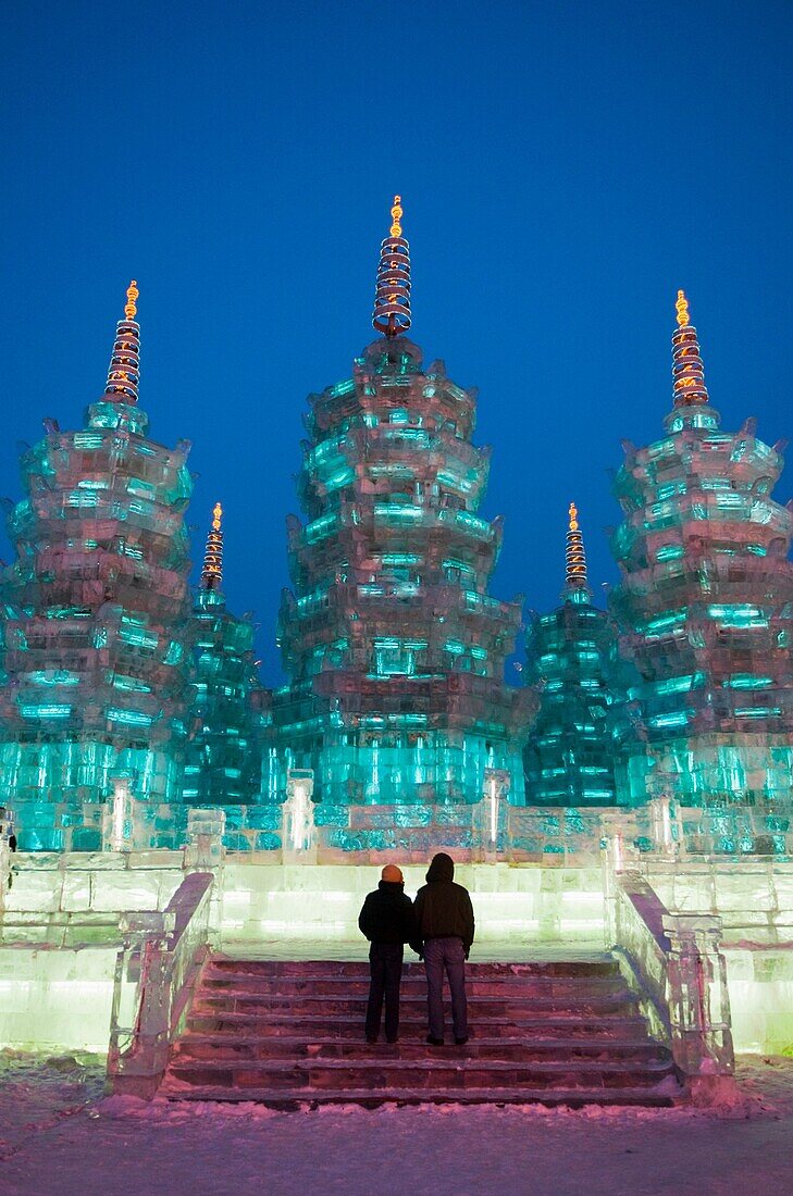 An ice sculpture at the Snow and Ice Sculpture Festival Harbin, Heilongjiang China