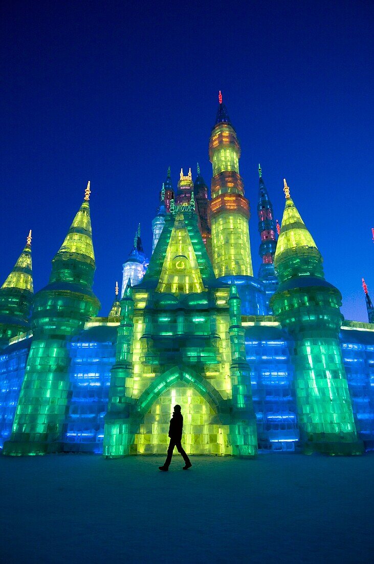 An ice sculpture at the Snow and Ice Sculpture Festival Harbin, Heilongjiang China