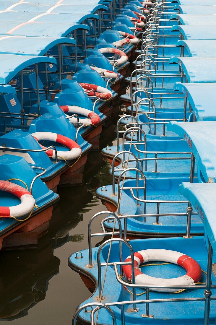 Paddle boats in Beihai Park Beijing China