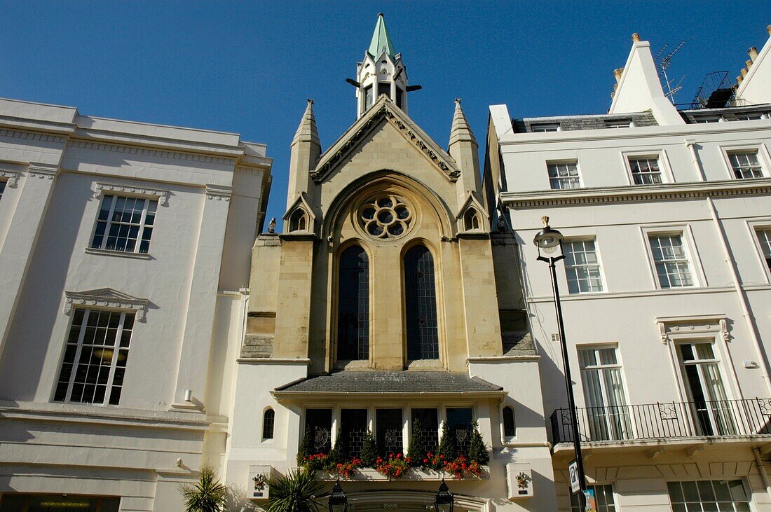 Mosimann’s dining club in West Halkin Street, Knightsbridge, London The building was originally a Presbyterian church