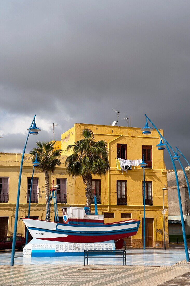 Monument to the fishermen died at sea, Melilla, Spain, Europe