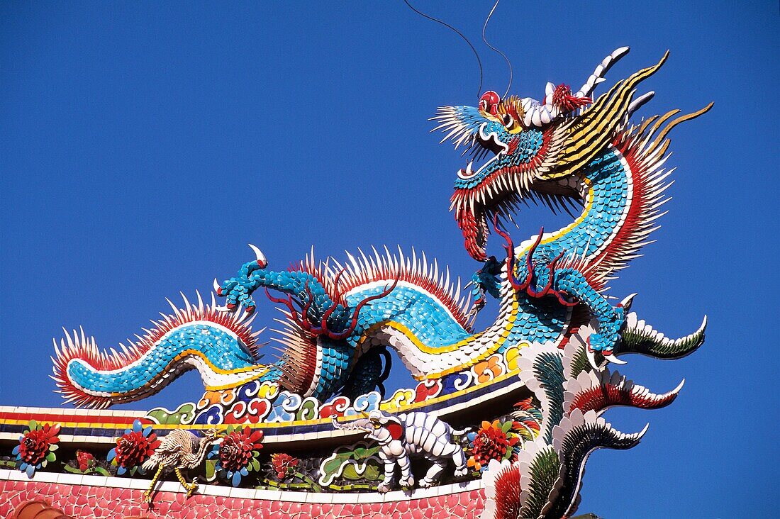 Bao-an Taoist temple in Taipei, Ancient Taiwan Formosa, Republic of China, East Asia