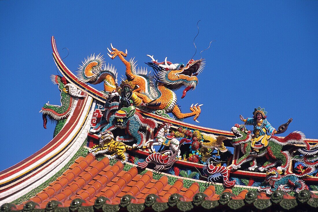 Bao-an Taoist temple in Taipei, Ancient Taiwan Formosa, Republic of China, East Asia