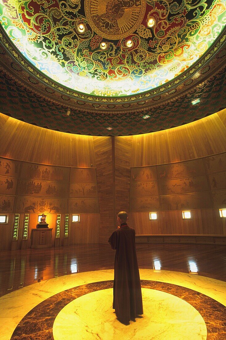 Chung Tai Chan Buddhist Monastery, one of the largest in Taiwan, is located in Puli, Ancient Taiwan Formosa, Republic of China, East Asia.