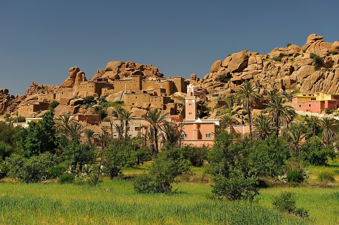 Adade village in Ammeln valley, Anti-Atlas, Morocco, North Africa