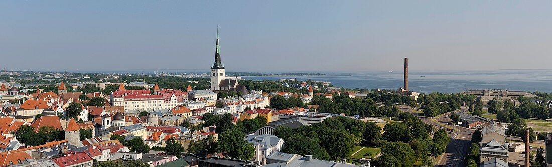 Überblick über die Altstadt von Tallinn vom Sokos Viru Hotel aus, Estland, Nordeuropa