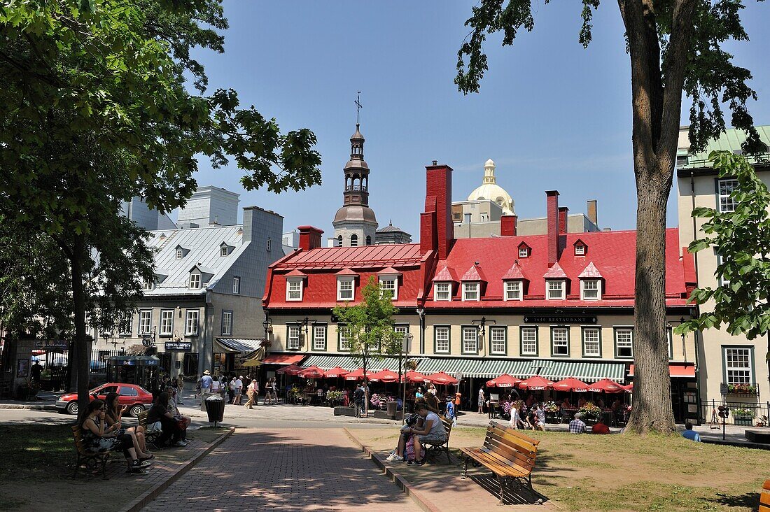 Place d'Armes, Old City, Quebec city, Province of Quebec, Canada, North America