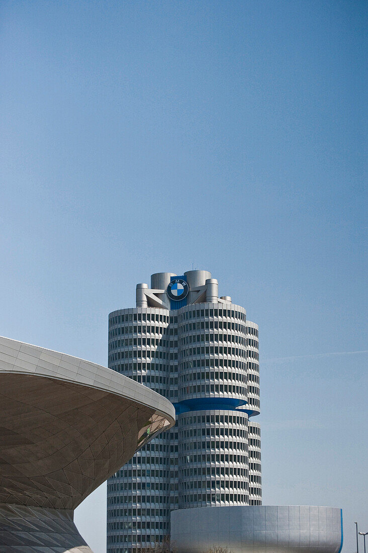 BMW Zentrale, BMW Welt, Olympiapark, München, Oberbayern, Bayern, Deutschland