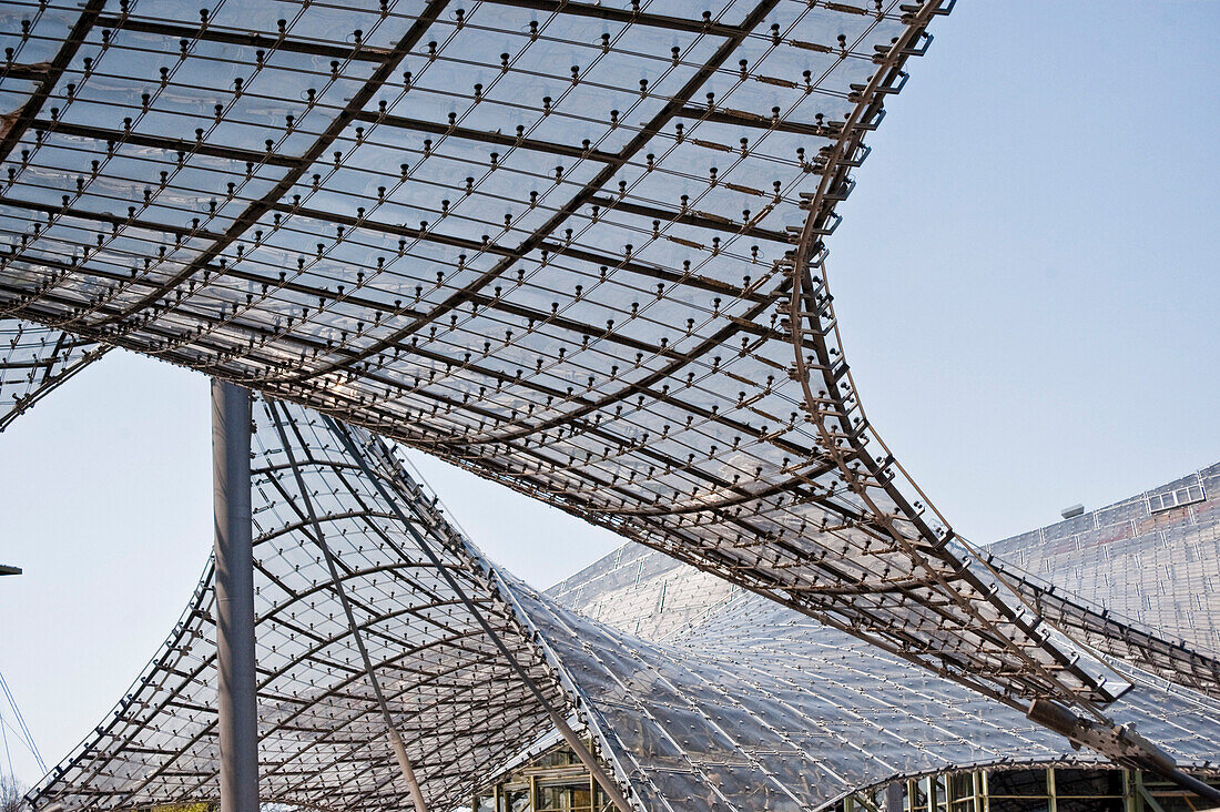 Pavilion roof, Olympic Park, Munich, Upper Bavaria, Bavaria, Germany