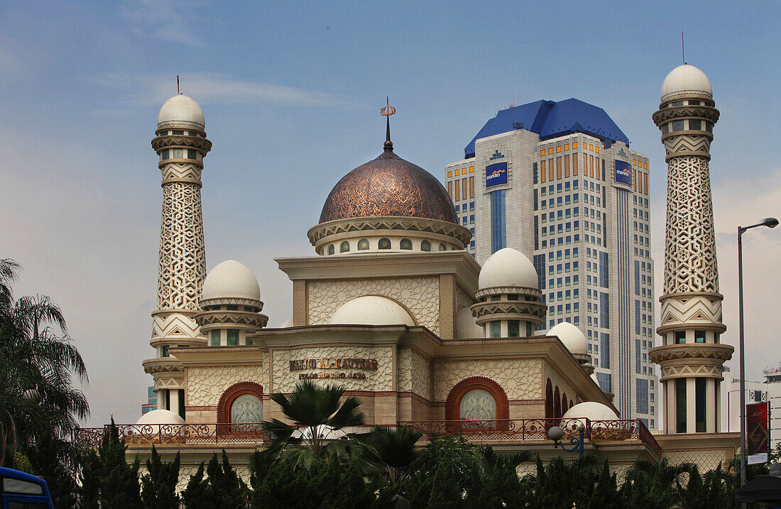 Mosque and shopping centre Pacific Place, Jakarta, Indonesia, Asia