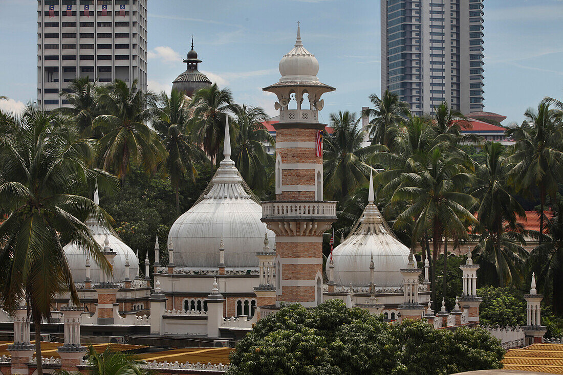 Mosque Masjid Jamek in Kuala lumpur, Kuala Lumpur, Malaysia, Asia