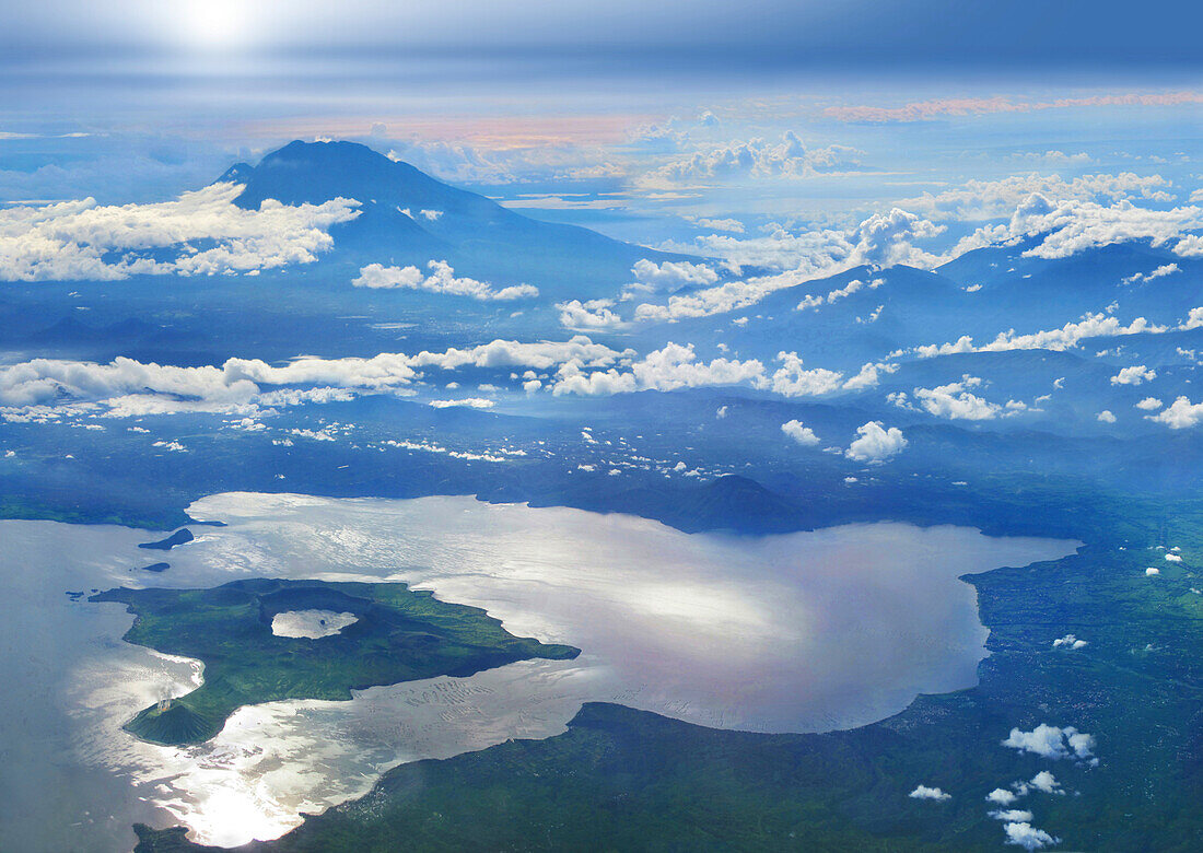 Blick über dem Taal Vulkan, Batangas, Luzon Insel, Philippinien, Asien