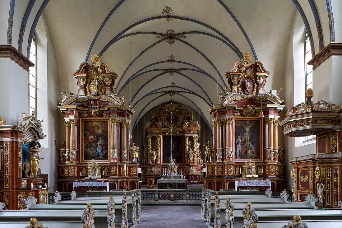 Basilika St. Stephanus und St. Vitus der Benediktinerabtei Corvey in Höxter, Nordrhein-Westfalen, Deutschland, Europa