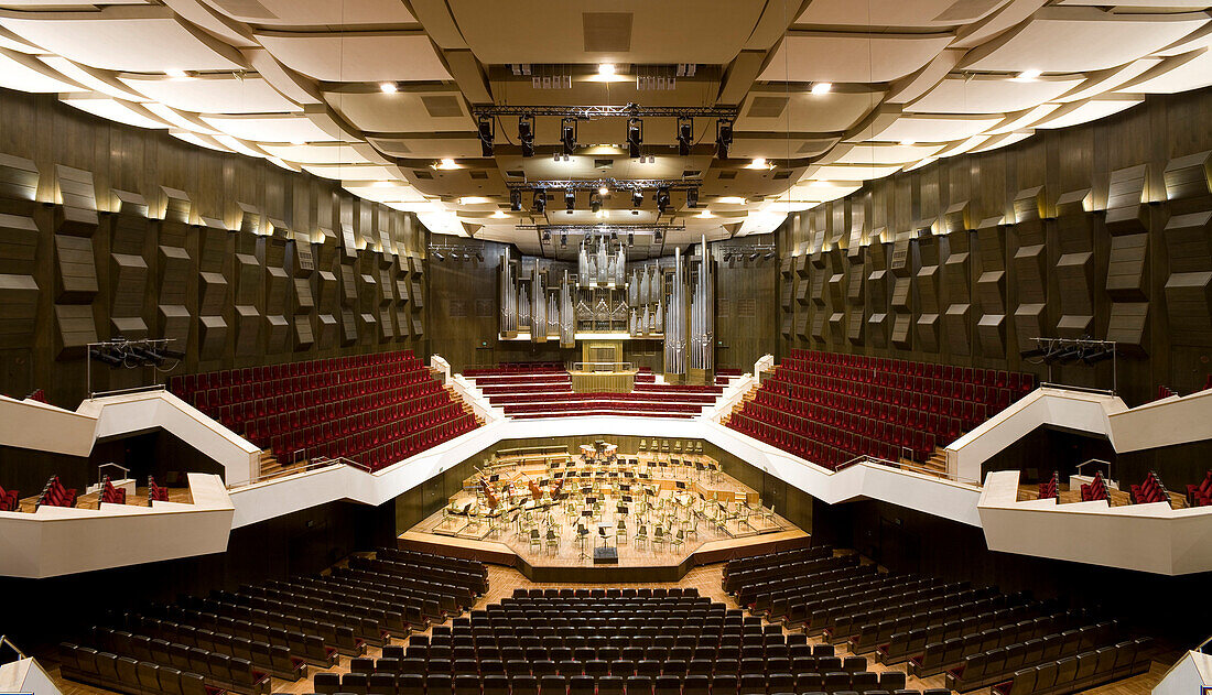 The Große Saal in the new Gewandhaus in Leipzig, Saxony, Germany, Europe