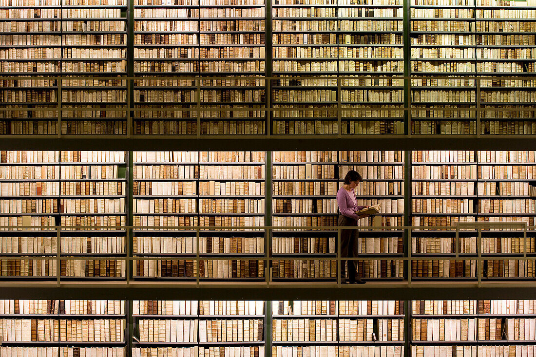 Augusteerhalle in the Herzog August Bibliothek, Wolfenbüttel, Lower Saxony, Germany, Europe