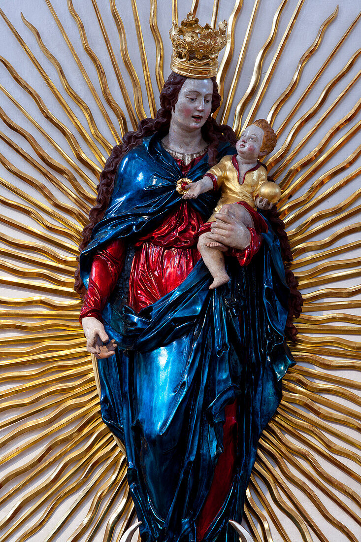 Madonna at St. Marienstern monastery, Panschwitz-Kuckau, sächsische Oberlausitz, Saxony, Germany, Europe