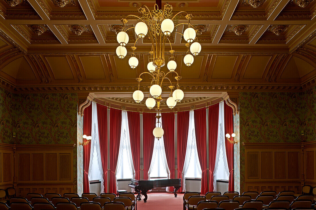 Salon im Haus Wahnfried, das ehemalige Wohnhaus Richard Wagners (1813–1883), Bayreuth, Bayern, Deutschland, Europa