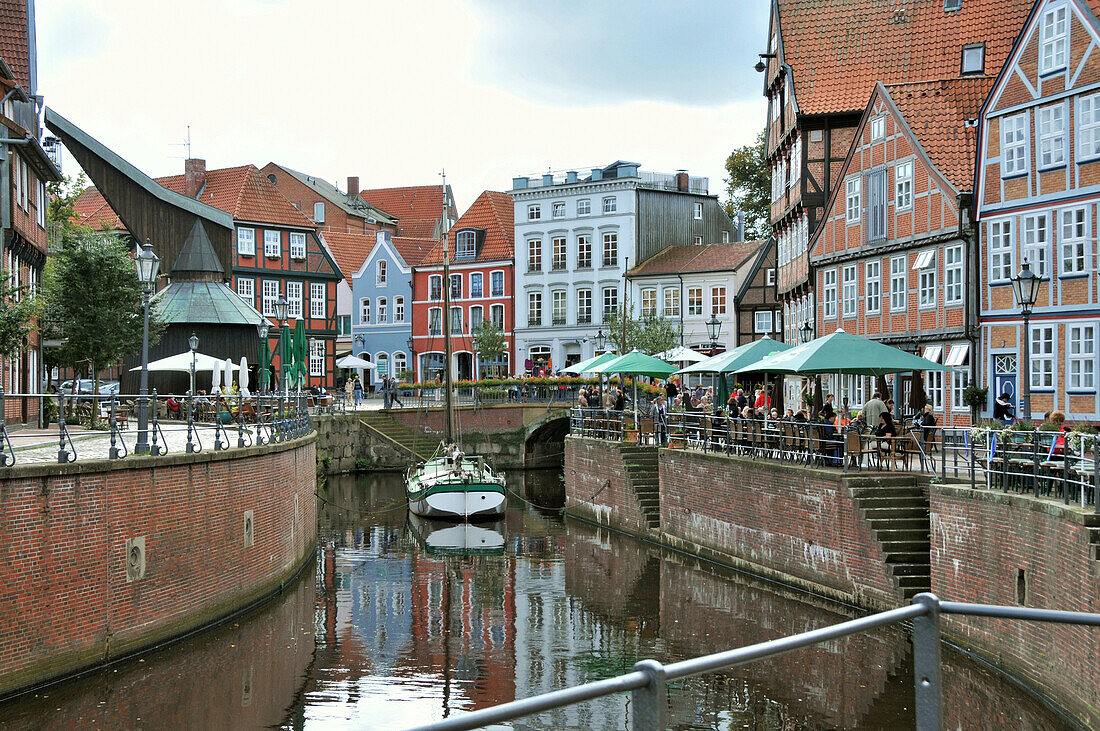 Am alten Hafen, Stade, Nordseeküste, Niedersachsen, Deutschland