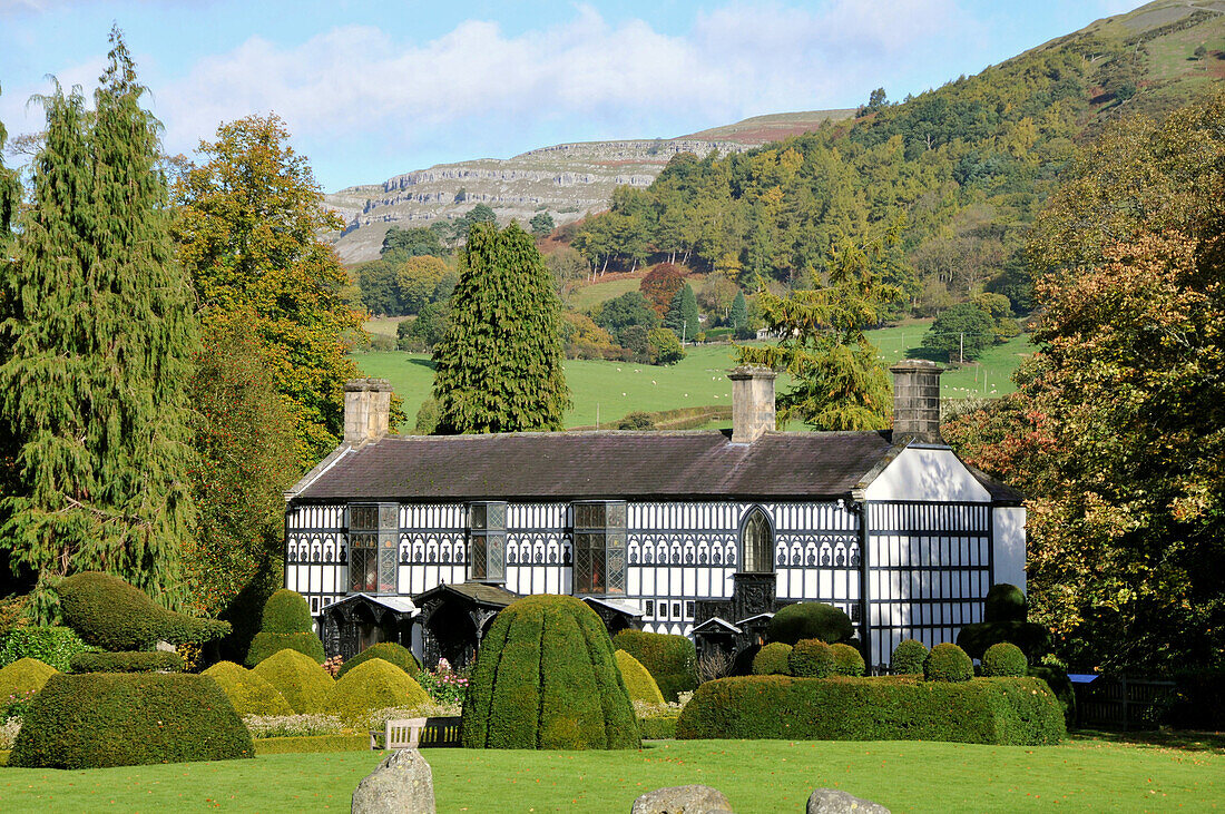 Plas Newydd am Ortsrand von Llangollen, Llangollen, Denbighshire, Nord-Wales, Wales, Großbritannien