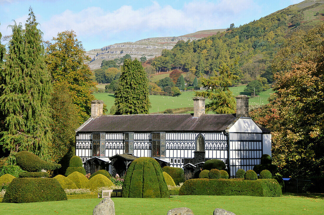 Plas Newydd near Llangollen, was the home of the Ladies of Llangollen for nearly 50 years. Today, it is run as a museum, Llangollen, Denbighshire, North-Wales, Wales, Great Britain