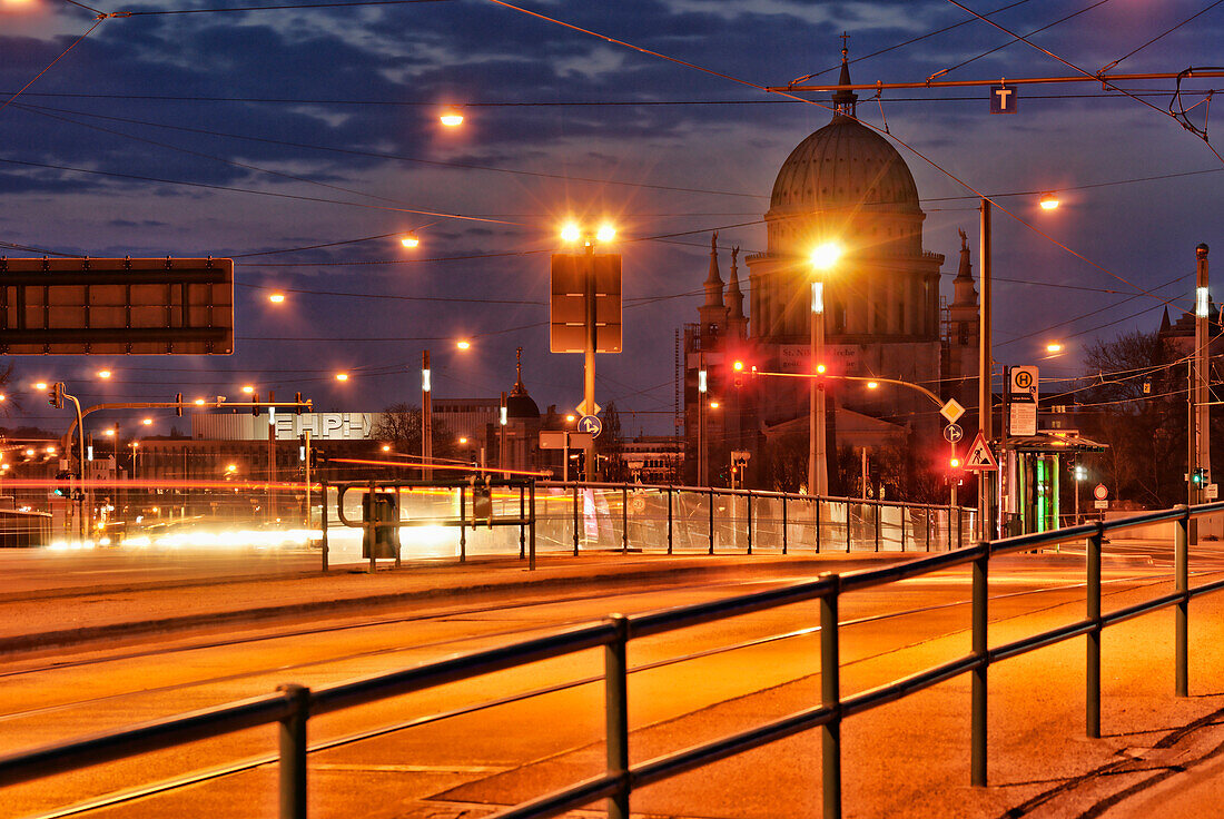 Lange Brücke, Nikolaikirche, Alter Markt, Potsdam, Brandenburg, Deutschland