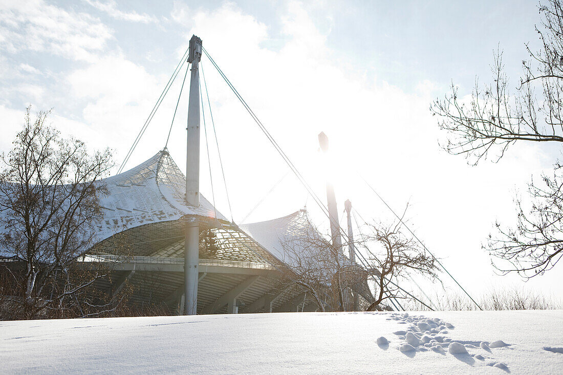 Olympiapark im Winter, München, Bayern, Deutschland