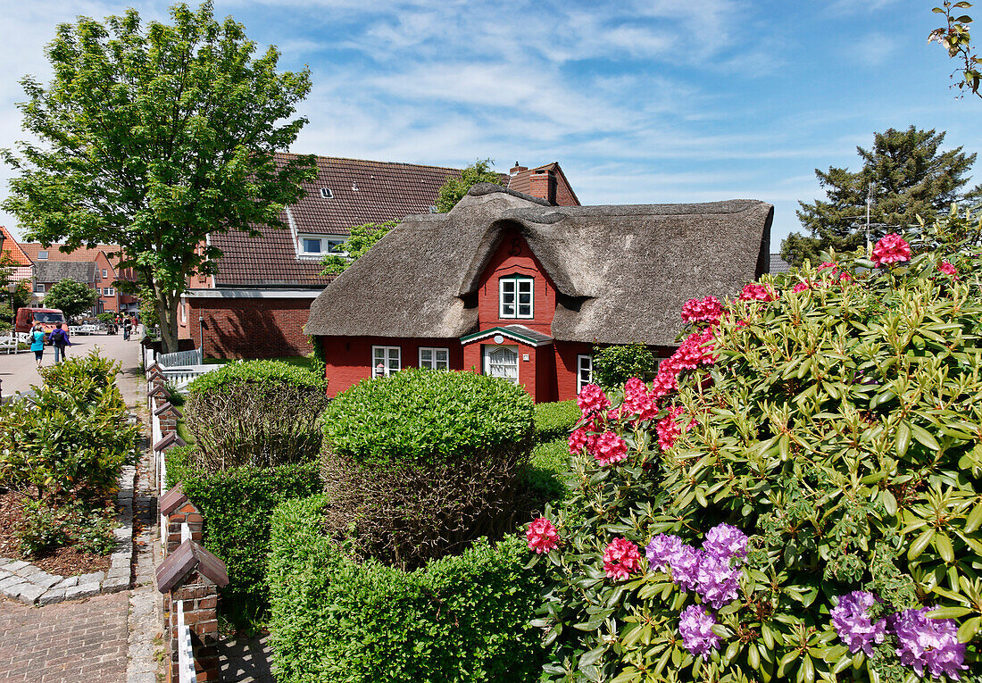 House at the Strunwai in Norddorf, North Sea Island Amrum, Schleswig-Holstein, Germany