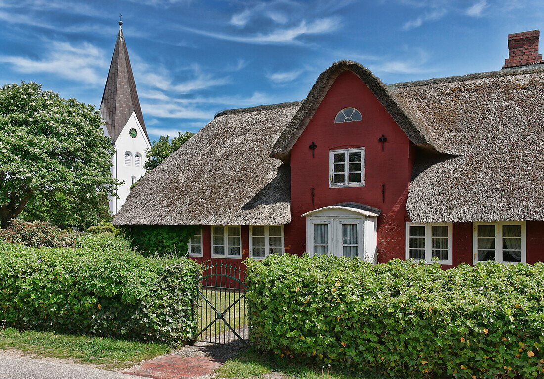 St. Clemens Kirche in Nebel, Nordseeinsel Amrum, Schleswig-Holstein, Deutschland