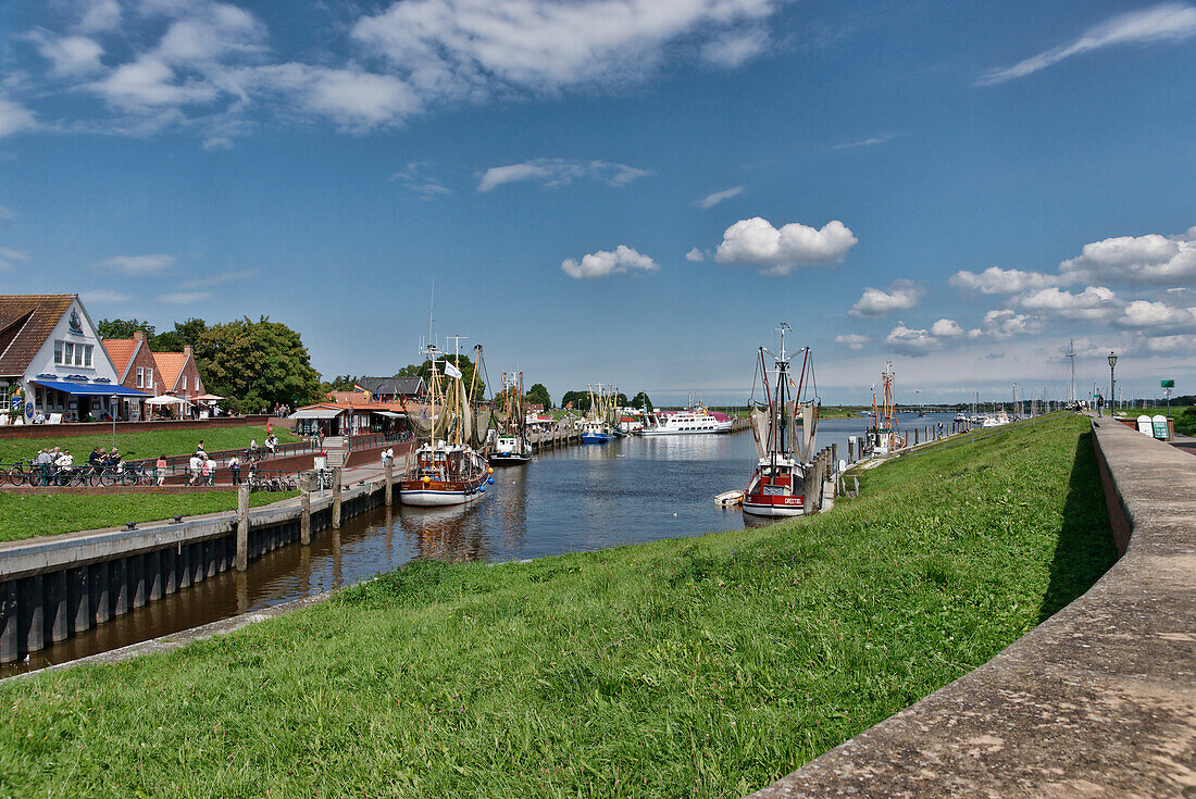 Harbour in Greetsiel, East Frisia, Lower Saxony, Germany