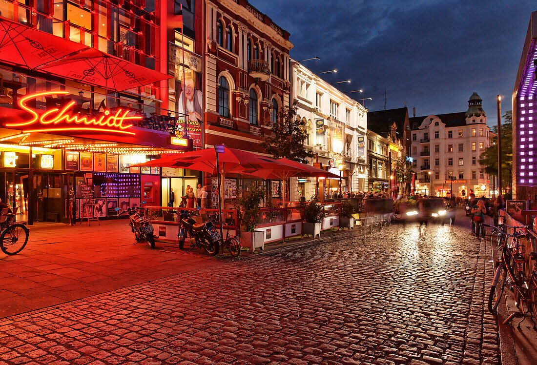 Spielbudenplatz an der Reeperbahn, St. Pauli, Hamburg, Deutschland